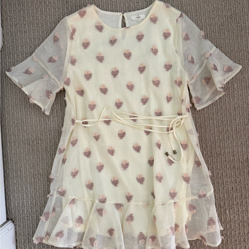 Entro Cream and Pink Mini Dress